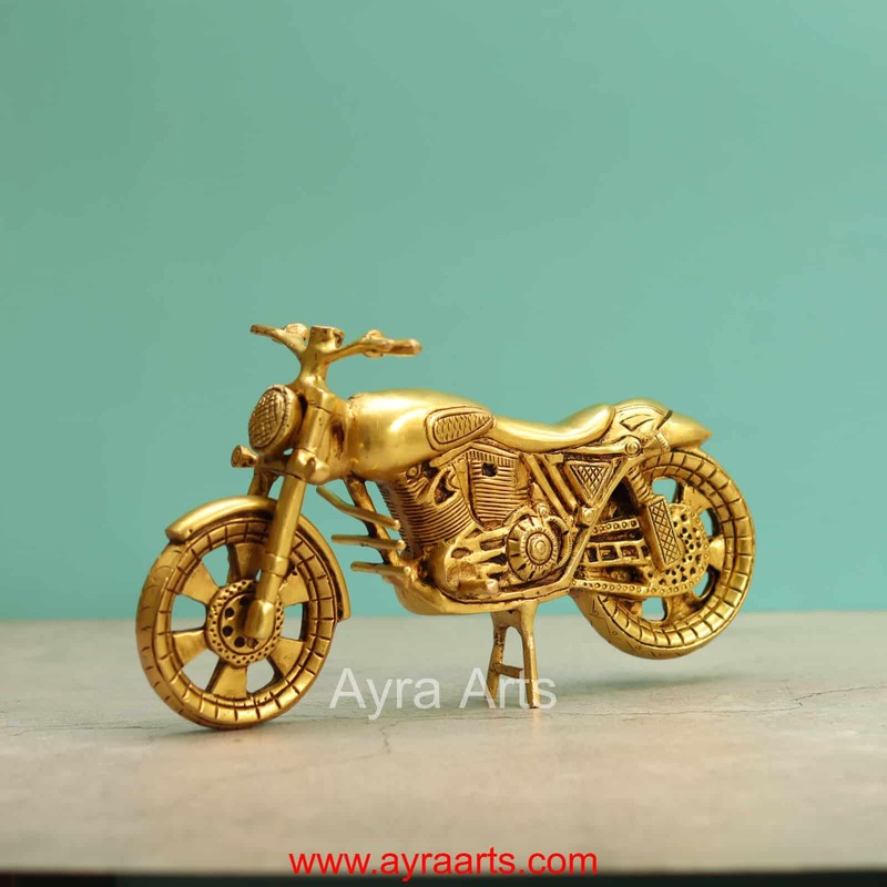 Brass Bulet Gadi Bike - 11 Inch Length