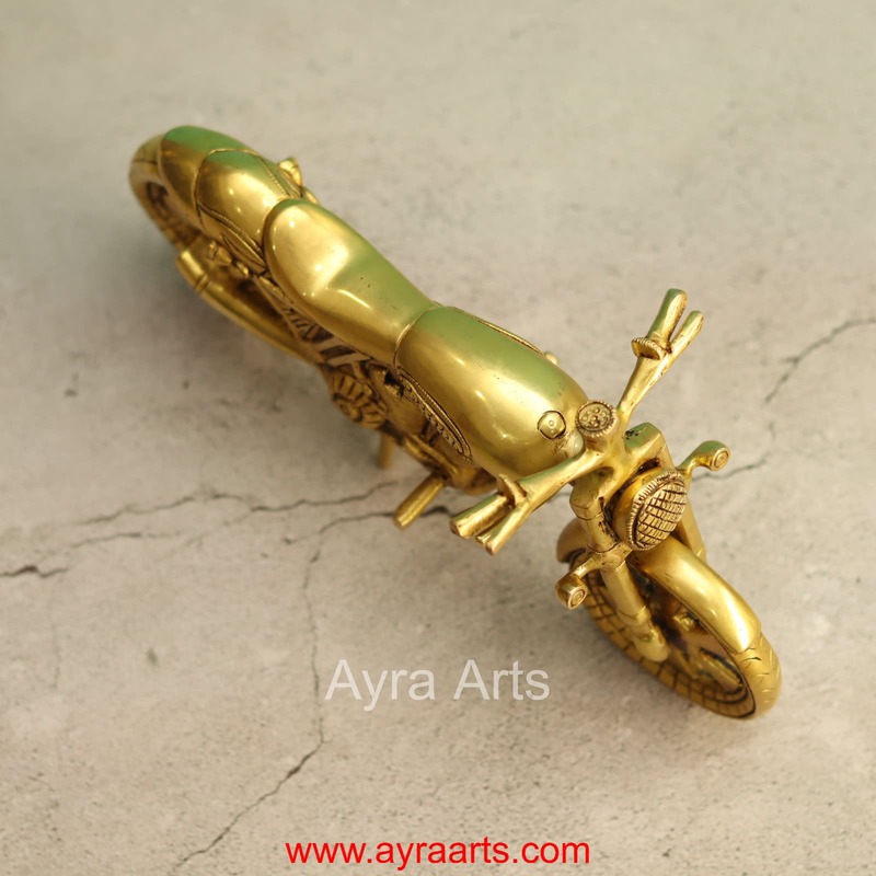 Brass Bulet Gadi Bike - 11 Inch Length