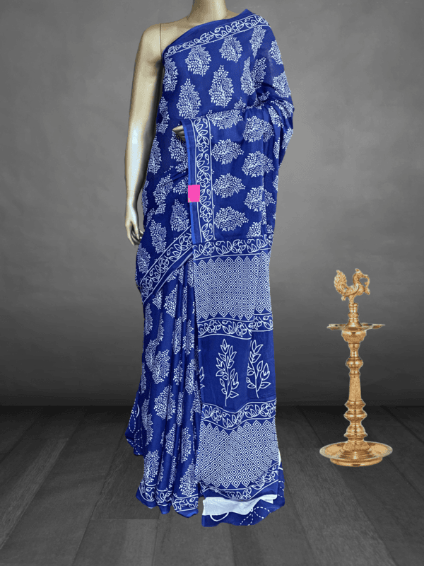Charmi โ The Mul Cotton Saree in Patli Pallu 19078