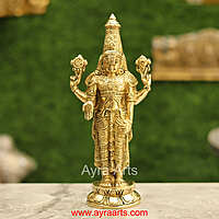 Brass Tirupati Balaji Idol - 10 Inch Height