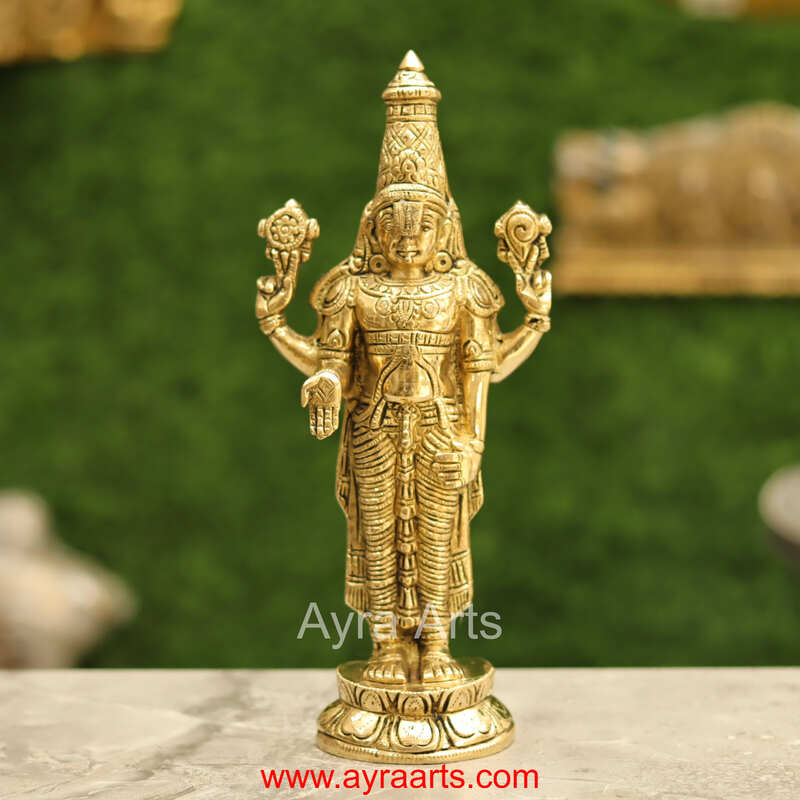 Brass Tirupati Balaji Idol - 10 Inch Height