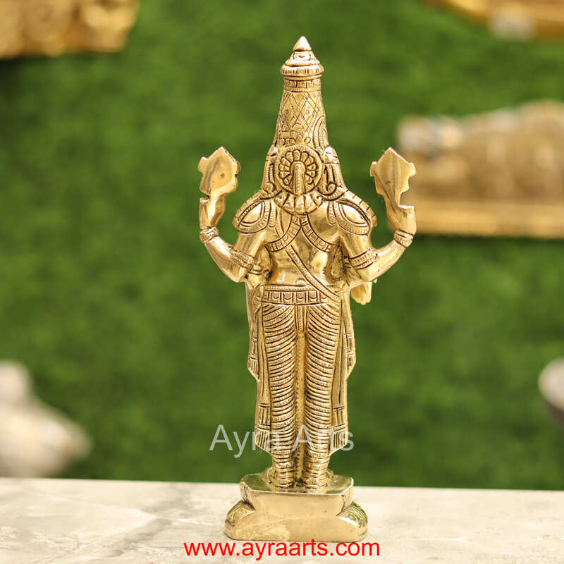 Brass Tirupati Balaji Idol - 10 Inch Height