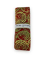 Red Sheer Ribbon with Lime Green Glitter Circles
