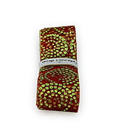 Red Sheer Ribbon with Lime Green Glitter Circles