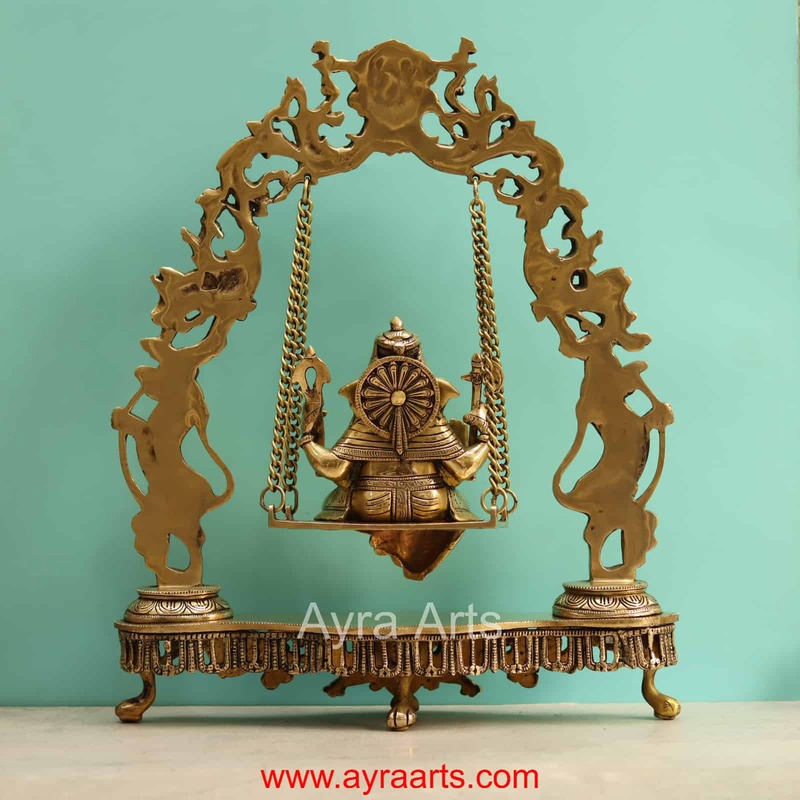 Brass Ganesha Swing Jhula - 18 Inch Height