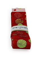 Red Sheer With Red & Lime Green Polka