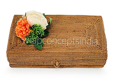 Orange Carnation & Ivory Camellia Ready Bunch