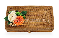 Orange Carnation & Ivory Camellia Ready Bunch