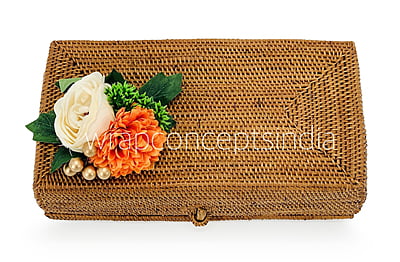 Orange Carnation & Ivory Camellia Ready Bunch