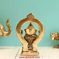 Brass Ganesha Idol - 8.2 Inch Height