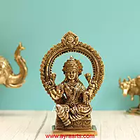 Brass Lakshmi Idol - 8.2 Inch Height