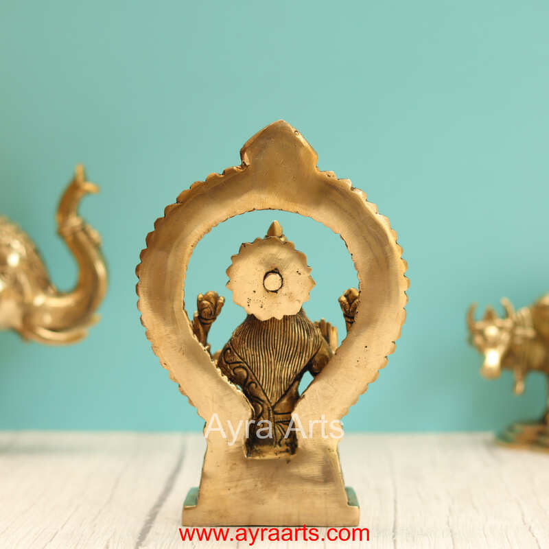 Brass Lakshmi Idol - 8.2 Inch Height