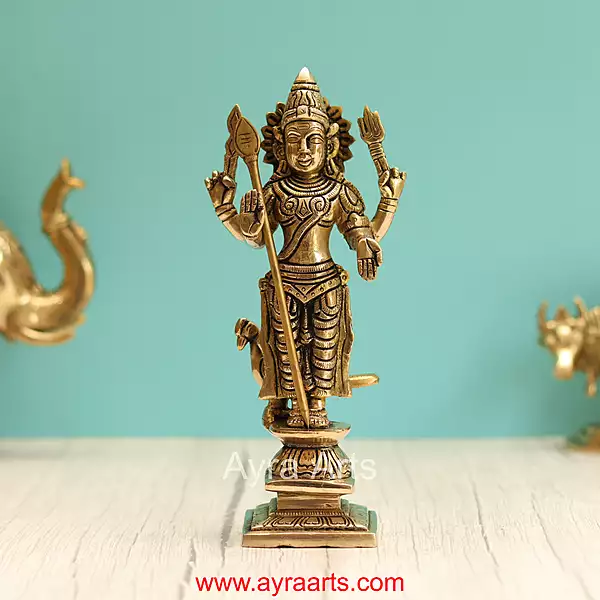 Brass Subramanya Swamy  - 9 Inch Height