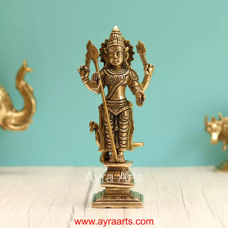 Brass Subramanya Swamy  - 9 Inch Height