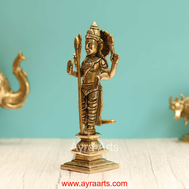 Brass Subramanya Swamy  - 9 Inch Height