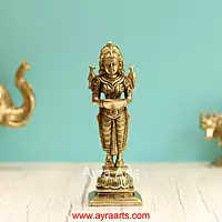Brass Deep Lady Deepa Lakshmi - 8.2 Inch Height