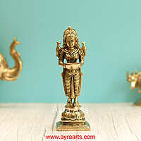Brass Deep Lady Deepa Lakshmi - 8.2 Inch Height