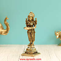 Brass Deep Lady Deepa Lakshmi - 8.2 Inch Height