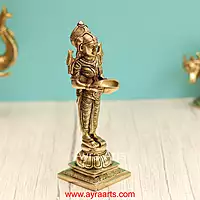 Brass Deep Lady Deepa Lakshmi - 8.2 Inch Height