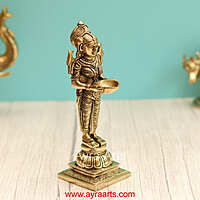 Brass Deep Lady Deepa Lakshmi - 8.2 Inch Height