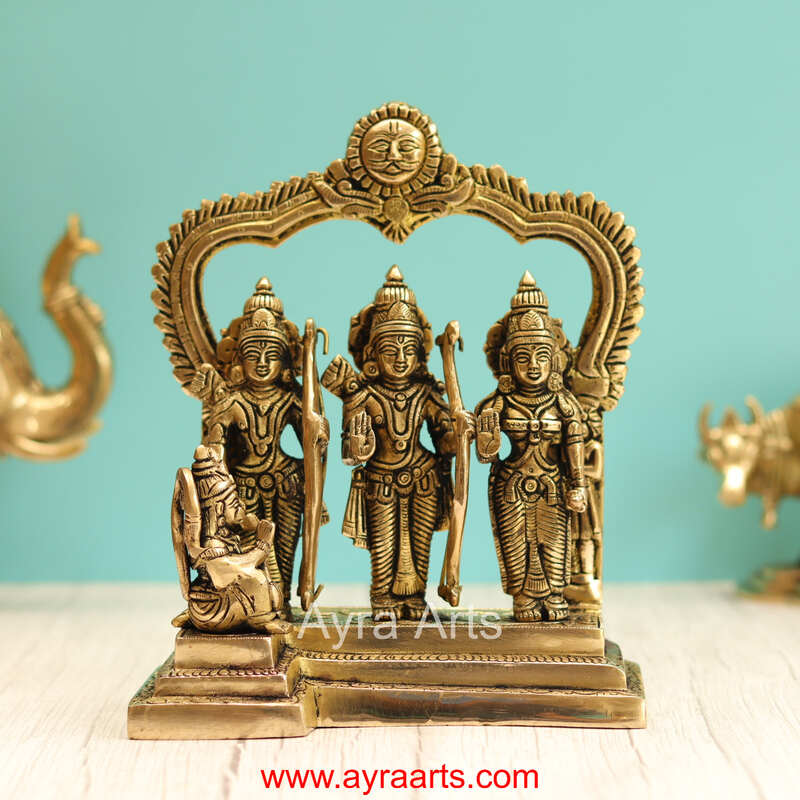 Brass Ram Darbar - 9 Inch Height