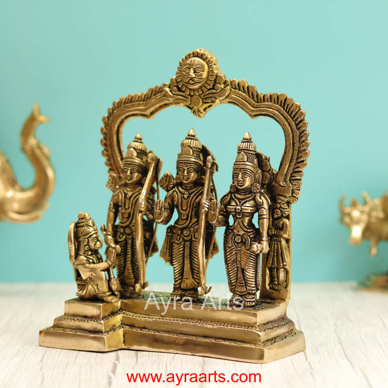 Brass Ram Darbar - 9 Inch Height