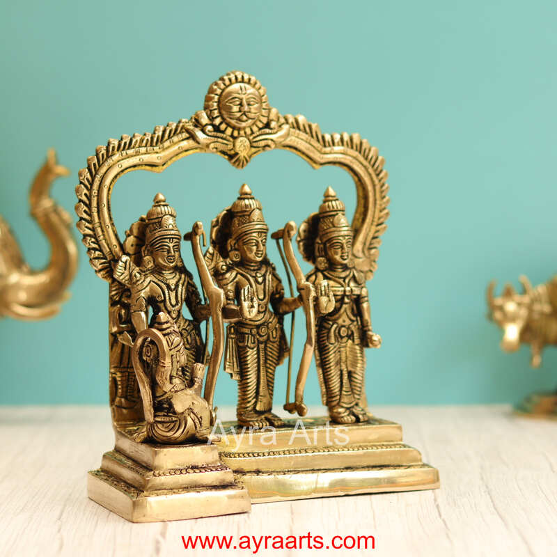Brass Ram Darbar - 9 Inch Height