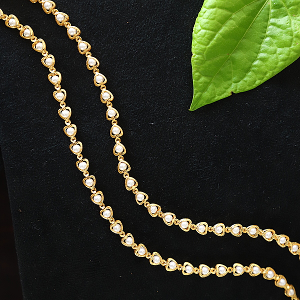 heart design fancy gold finished ankelts