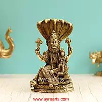Brass Lakshmi Narasimha Swami Idol - 8.5 Inch Height