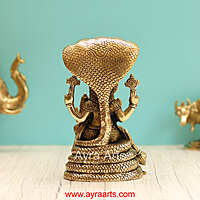 Brass Lakshmi Narasimha Swami Idol - 8.5 Inch Height