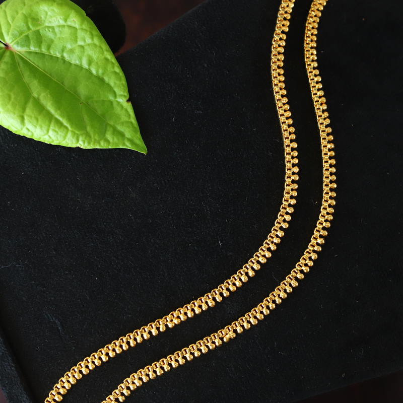 Antic silver finished Anklet for adults rain drop design