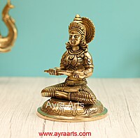 Brass Annapurna Devi Idol - 6.5 Inch Height
