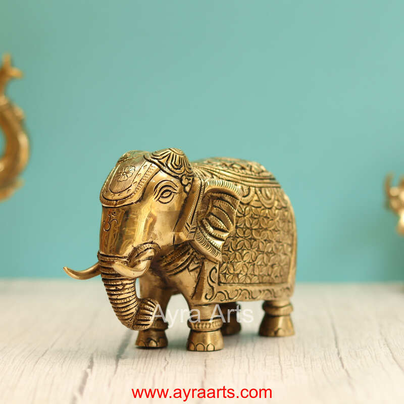 Brass Elephant  - 5 Inch Height