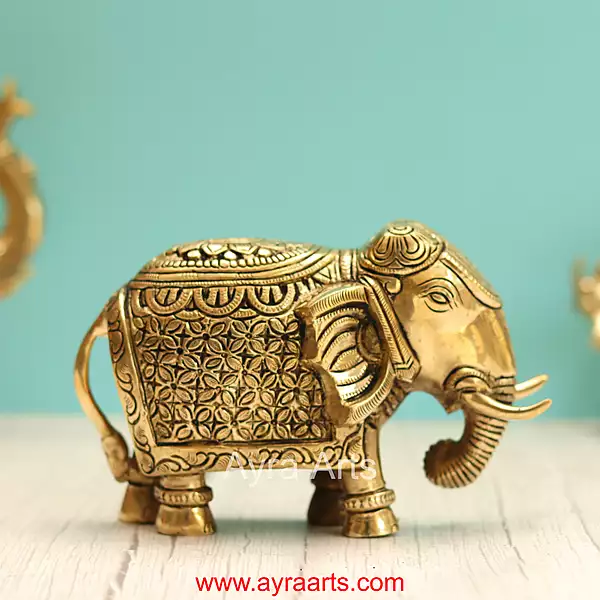Brass Elephant  - 5 Inch Height
