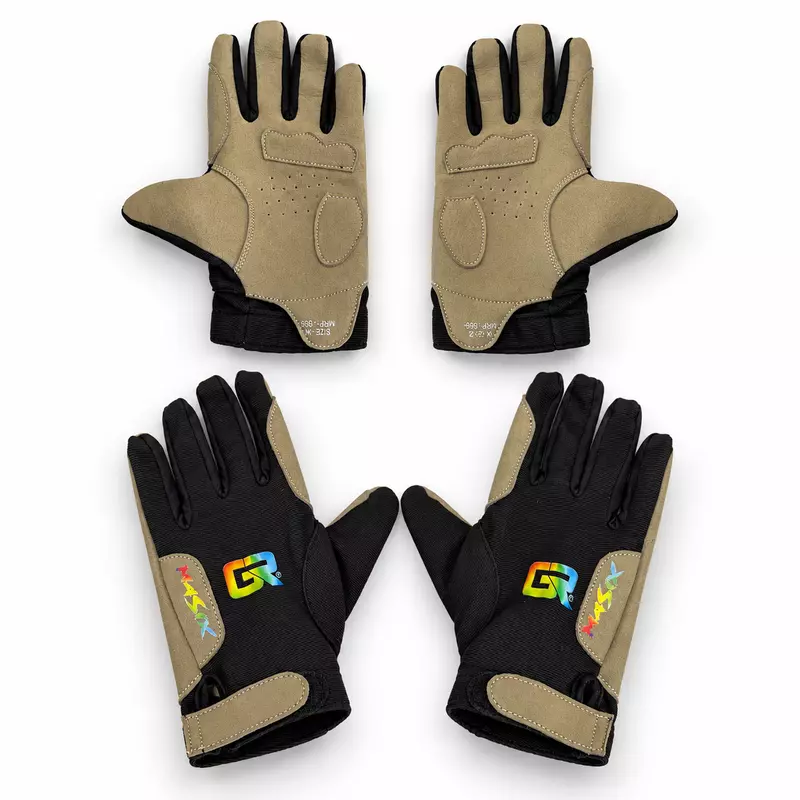 Harry Sports Cricket Batting Gloves – Black & Khaki/Brown, Professional Grip Design