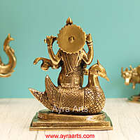 Brass Saraswati Devi Idol - 9 Inch Height