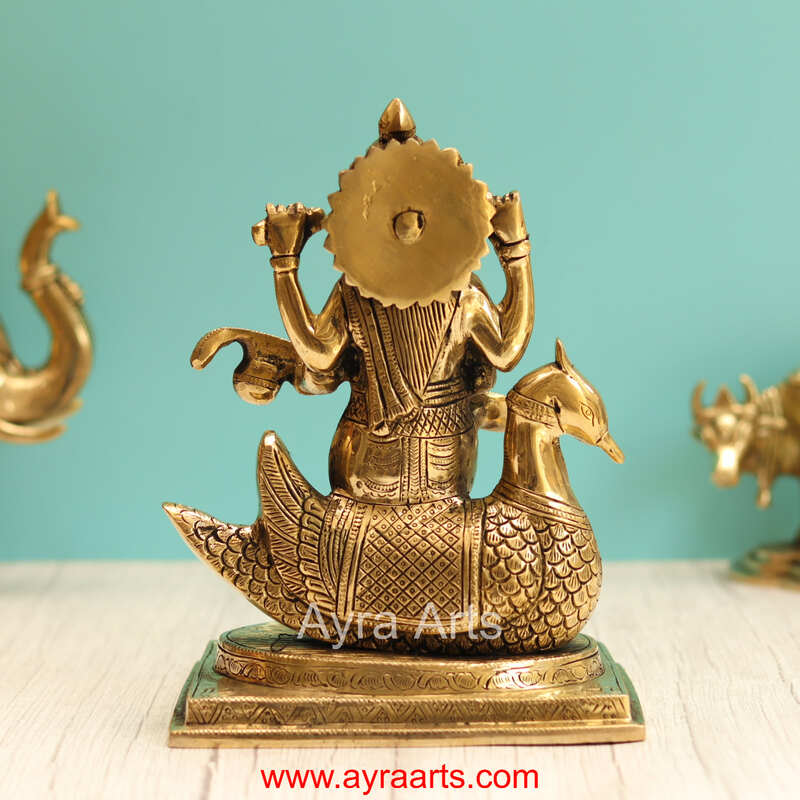 Brass Saraswati Devi Idol - 9 Inch Height