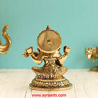 Brass Saraswati Idol - 7.5 Inch Height