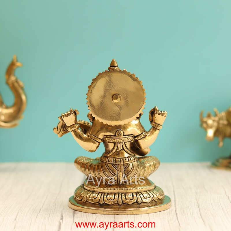 Brass Saraswati Idol - 7.5 Inch Height