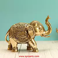 Brass Elephant  - 7.2 Inch Height