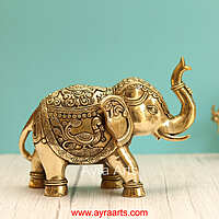 Brass Elephant  - 7.2 Inch Height