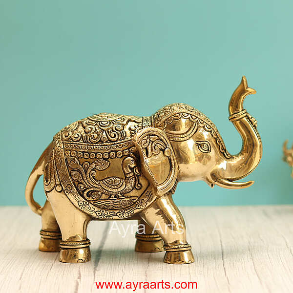 Brass Elephant  - 7.2 Inch Height