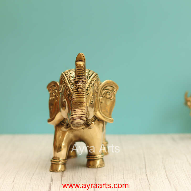 Brass Elephant  - 7.2 Inch Height