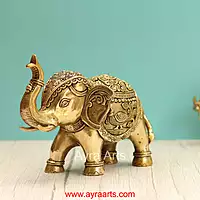 Brass Elephant  - 7.2 Inch Height