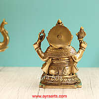 Brass Ganesh Idol - 7.5 Inch Height
