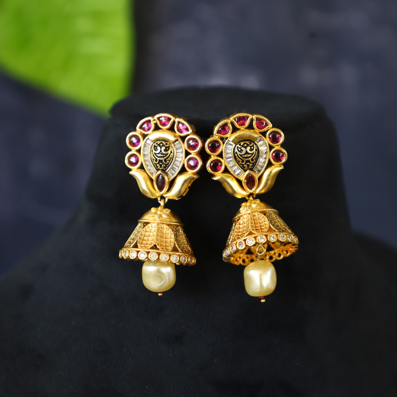 Floral Rubi jhumka
