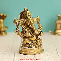 Brass Ganesha Idol - 6 Inch Height