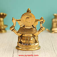 Brass Ganesha Idol - 6 Inch Height