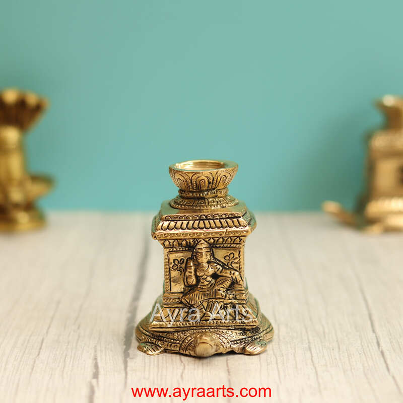 Brass Tortoise Tulasi Agardhan - 3.5 Inch Height