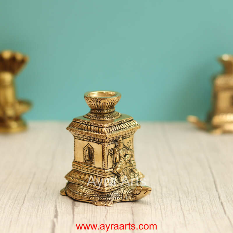 Brass Tortoise Tulasi Agardhan - 3.5 Inch Height